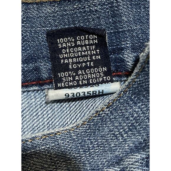 Chaps Jeans Mens Denim 38x32 Blue Slim Straight Fit Cotton Spandex - Picture 4 of 8